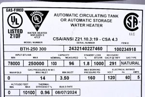 commercial-water-heater-rating-plate a commercial water heater rating plate